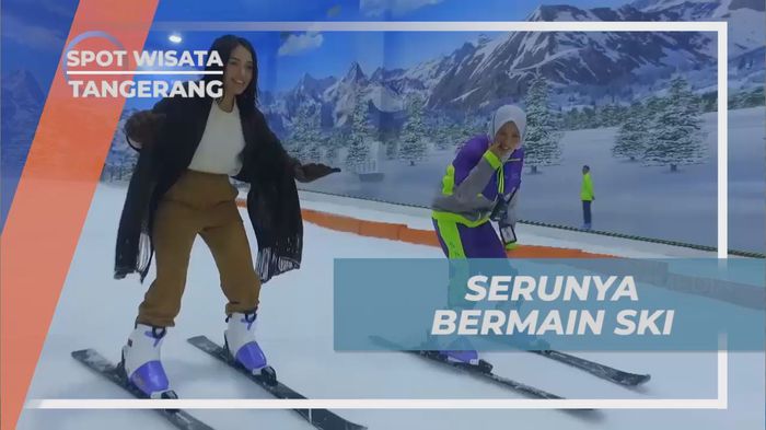 Meluncur Seru Bermain Ski di Trans Snow World, Tangerang