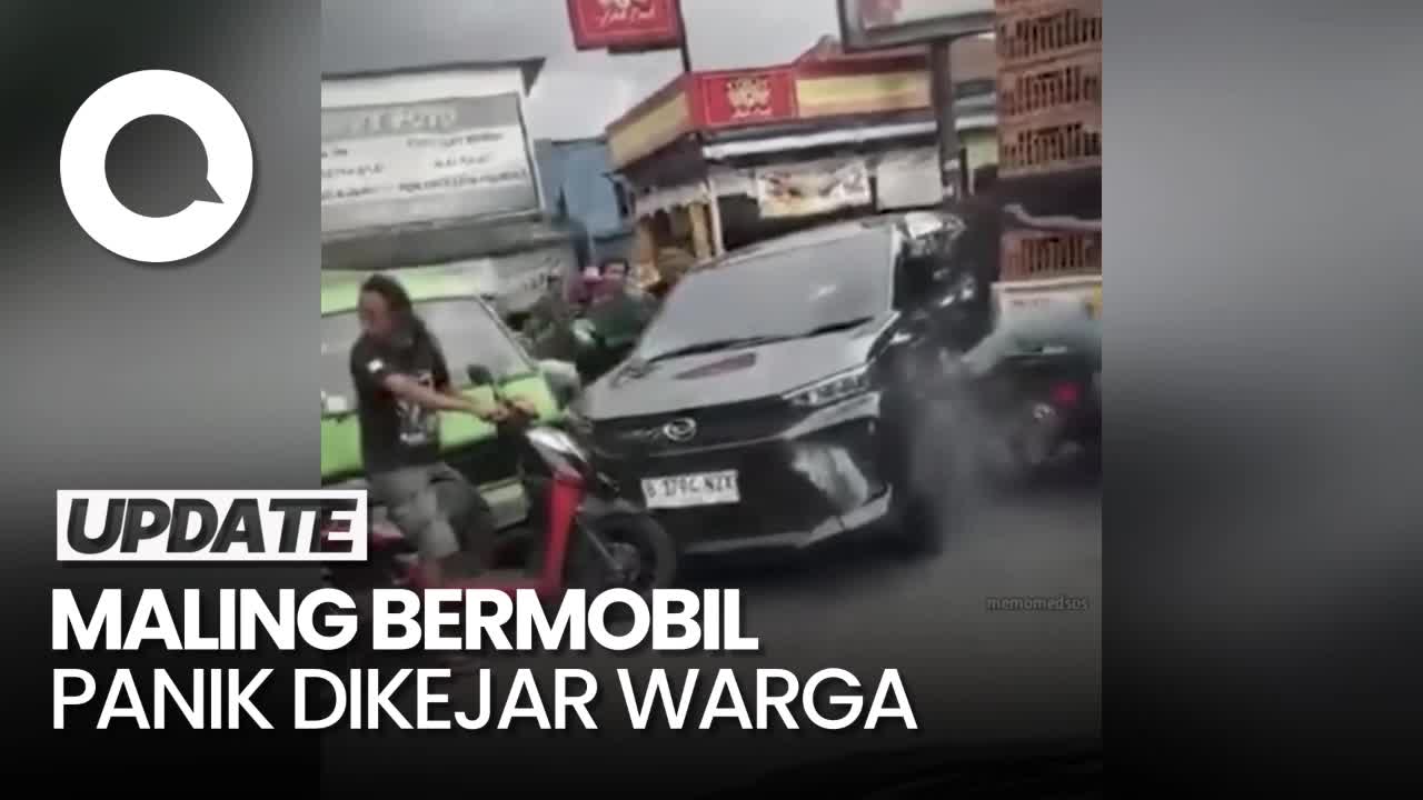 Heboh Maling Bermobil Dikejar Warga Di Bogor, Berakhir Dipukuli