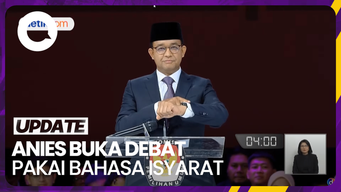 Momen Anies Baswedan Buka Debat Pakai Bahasa Isyarat