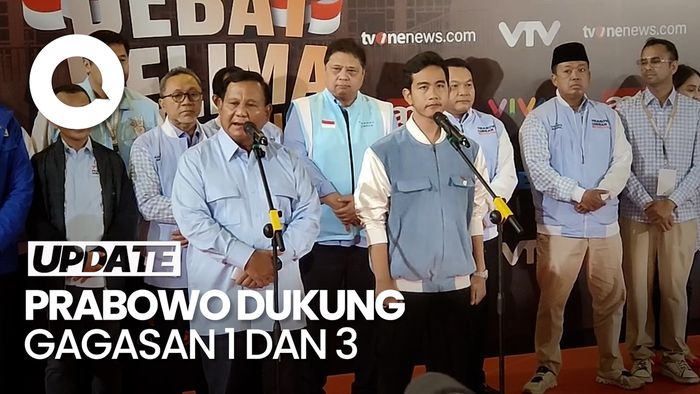 Prabowo: Kalau Paslon 1 dan 3 Punya Gagasan Baik, Kami Dukung