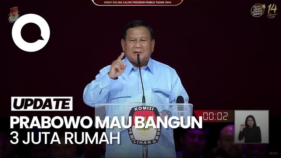 Prabowo Janji Mau Bangun 3 Juta Rumah untuk Rakyat di Desa, Kota, dan Pesisir