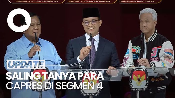 Debat Segmen 4: Saat Prabowo-Ganjar-Anies Saling Bertanya dan Menanggapi