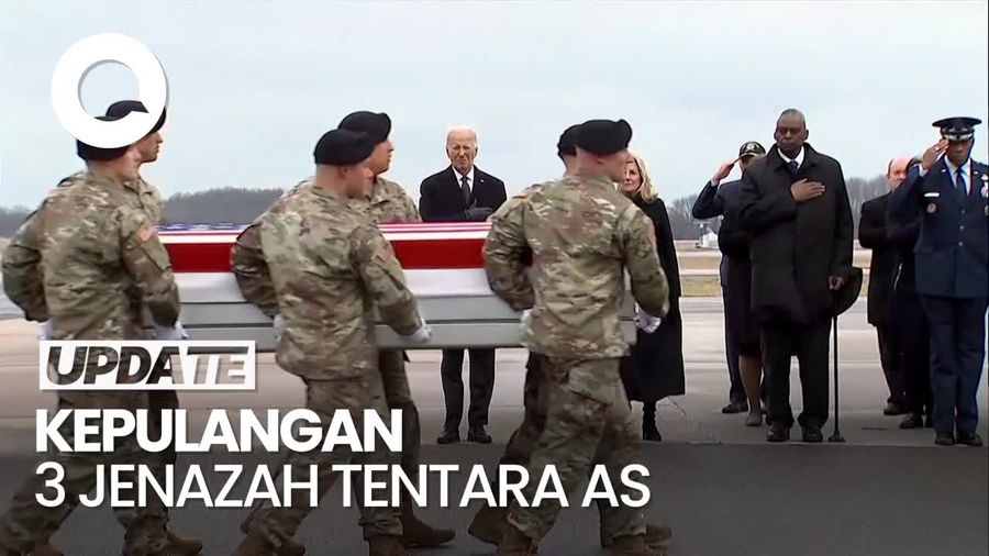 Momen Biden Sambut Kepulangan Jenazah 3 Tentara AS yang Tewas di Yordania