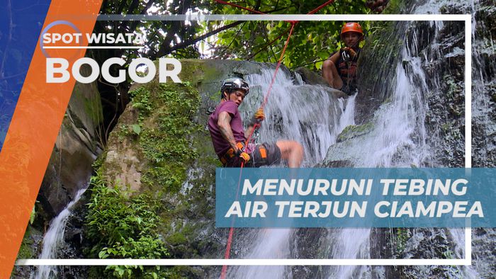 Berpetualang Seru, Menuruni Tebing Air Terjun Ciampea yang Penuh Tantangan, Bogor