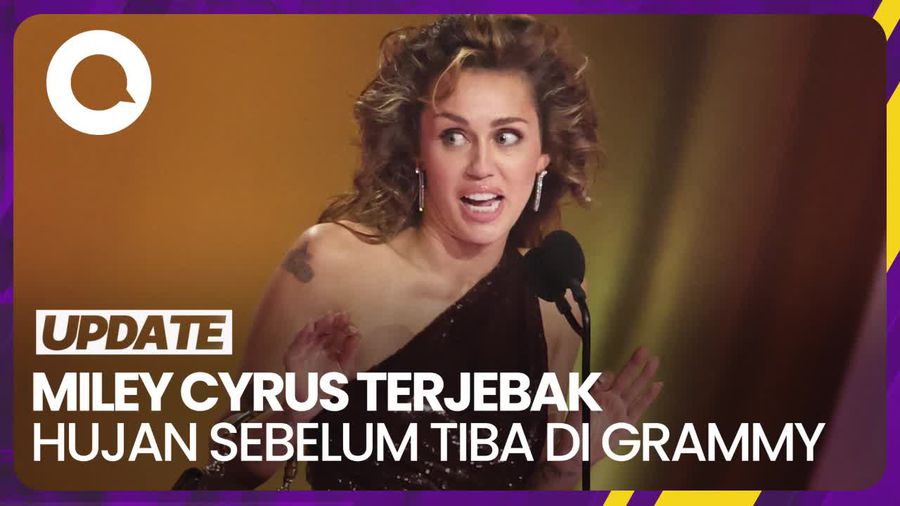 Terjebak Hujan, Miley Cyrus Nyaris Melewatkan Grammy