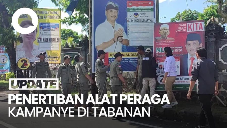 Bawaslu Copot Baliho-Spanduk yang Langgar Aturan di Tabanan