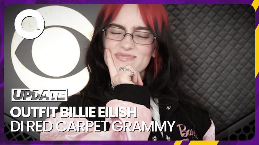 Billie Eilish Pakai Varsity Jacket Barbie di Red Carpet Grammy