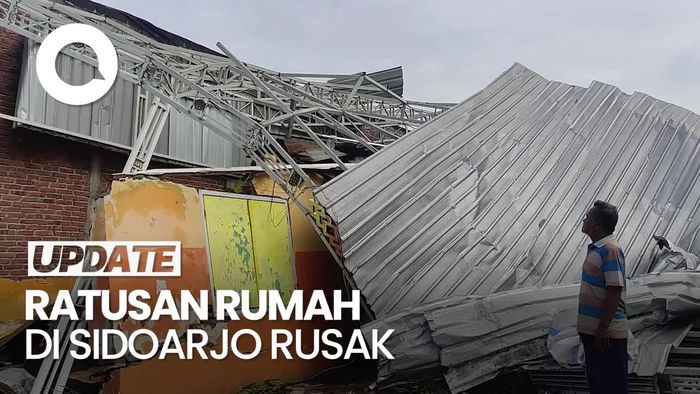Angin Kencang Bikin Ratusan Rumah di Sidoarjo Rusak