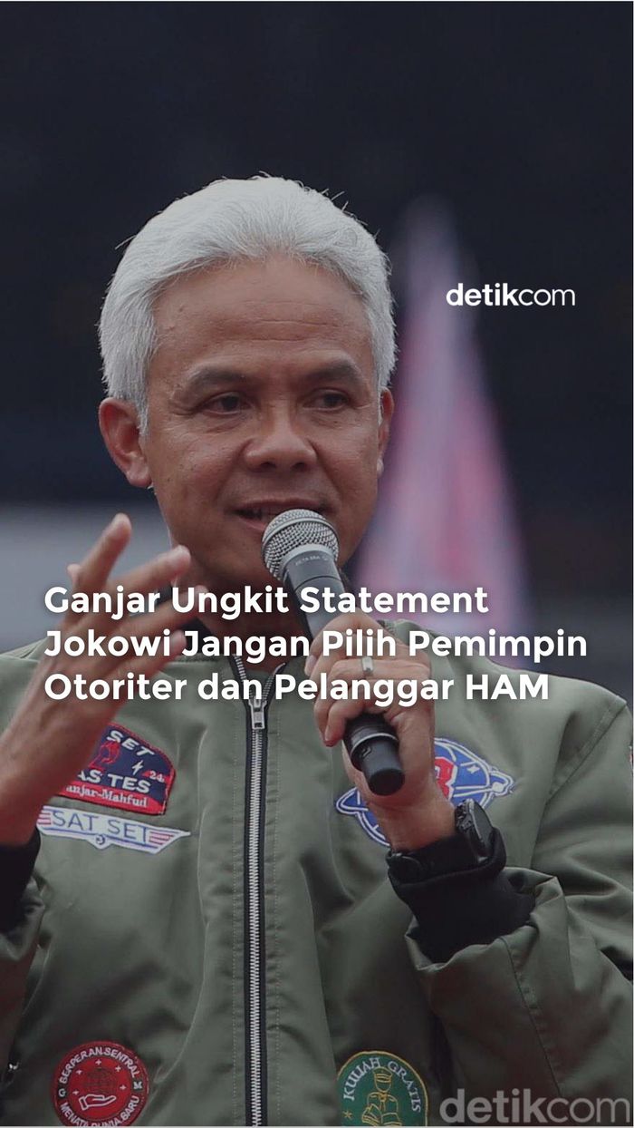 Ganjar Kutip Jokowi Soal Pemimpin Pelanggar HAM