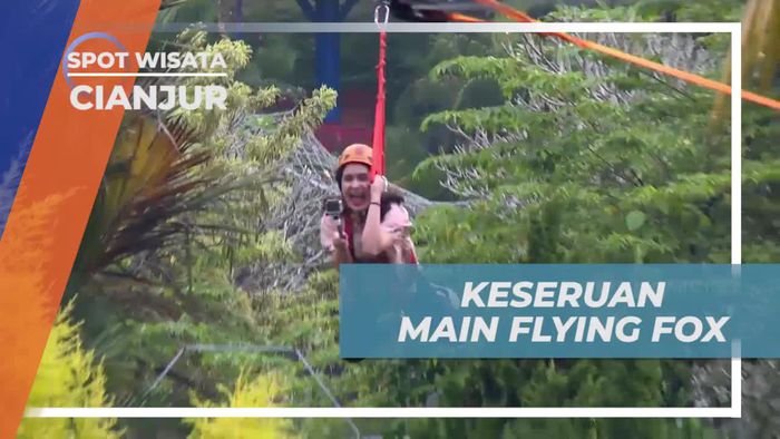 Meluncur Dengan Cepat Bermain Flying Fox di Cianjur