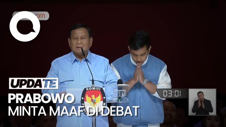 Prabowo Minta Maaf di Penutupan Debat, Berkarya: Bentuk Kenegarawanan