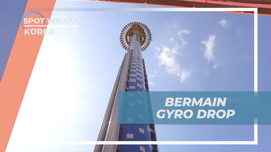 Mencoba Wahana Gyro Drop, Merasakan Sensasi Jatuh dari Ketinggian, Korea Selatan