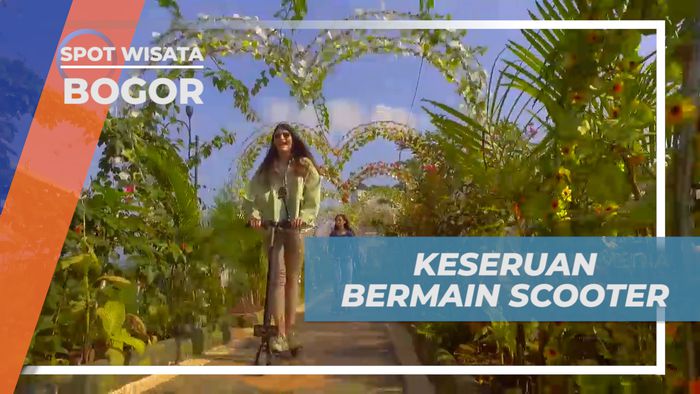Mengawali Liburan, Berkeliling Resort Naik Skuter Menikmati Sejuknya Udara Bogor