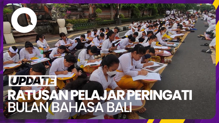 Melihat Antusiasme Ratusan Pelajar Peringati Bulan Bahasa Bali