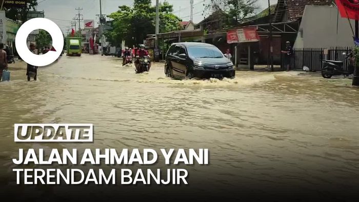 Jalan Ahmad Yani Grobogan Banjir, Sejumlah Motor Mogok