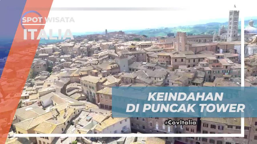 Menikmati Keindahan Kota Siena Dari Puncak Tower, Italia