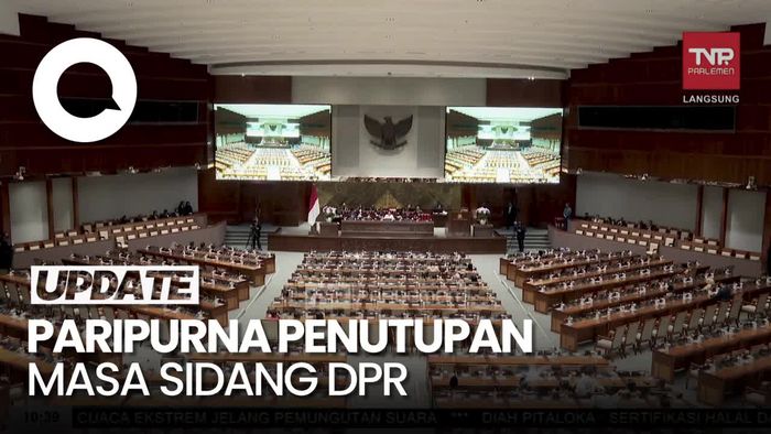 DPR RI Gelar Paripurna Tutup Masa Sidang, 196 Anggota Izin