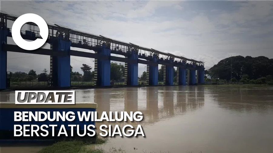Debit Air Naik, Bendung Pengendali Banjir Wilalung Siaga