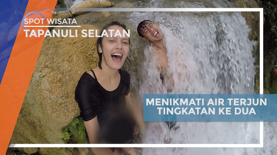 Aek Sijorni, Berpose Yoga Menikmati Segarnya Guyuran Air Terjun, Tapanuli Selatan