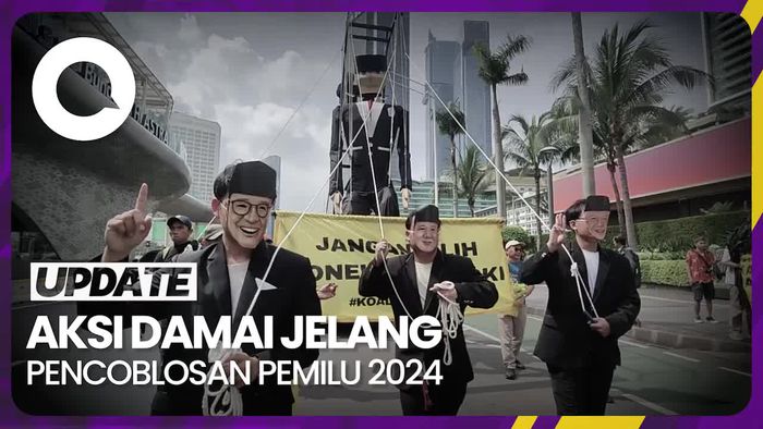 Koalisi Pilih Pulih Gelar Aksi, Anies-Prabowo-Ganjar Dililit Gurita Oligarki