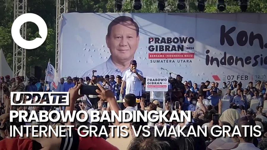 Prabowo Tanya Warga Sumut: Lebih Penting Internet atau Makan Siang Gratis?