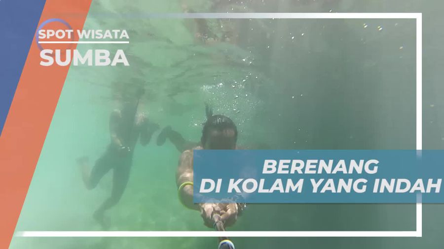 Berenang Menikmati Kesegaran Kolam Air Terjun Gunung Meja Sumba