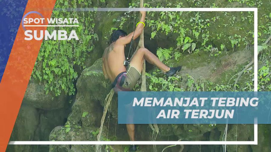 Memanjat Tebing Air Terjun Gunung Meja Sumba
