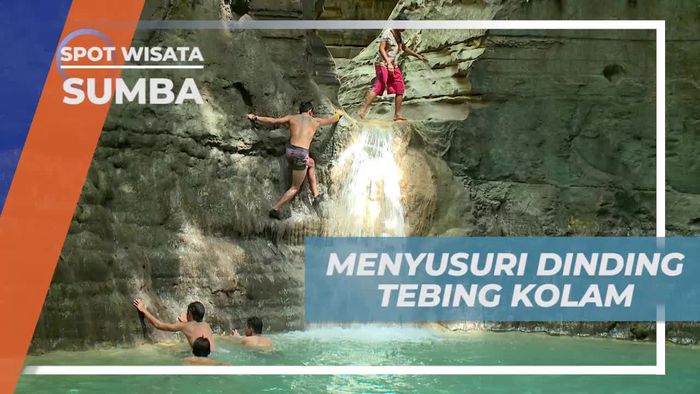 Menyusuri Keindahan Dinding Tebing Kolam Air Terjun Lawinu Sumba