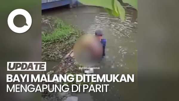 Warga Demak Histeris Temukan Bayi Mengapung di Parit Sungai