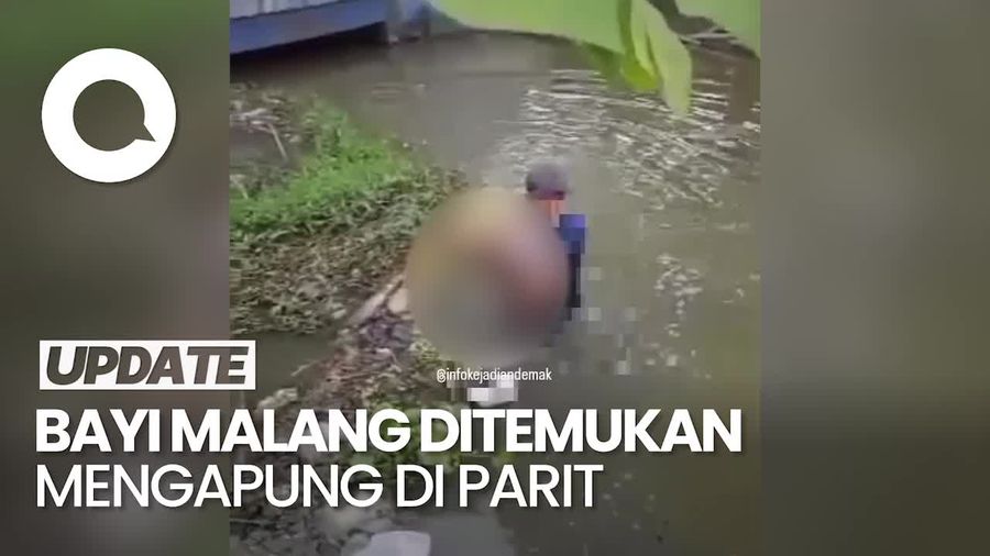 Warga Demak Histeris Temukan Bayi Mengapung di Parit Sungai