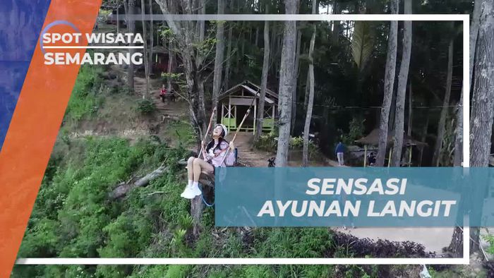 Merasakan Sensasi Menegangkan Naik Ayunan Langit, Semarang