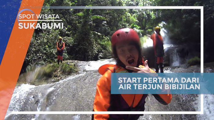 Menikmati Keseruan Jump Clift di Ari terjun Bibijilan, Sukabumi