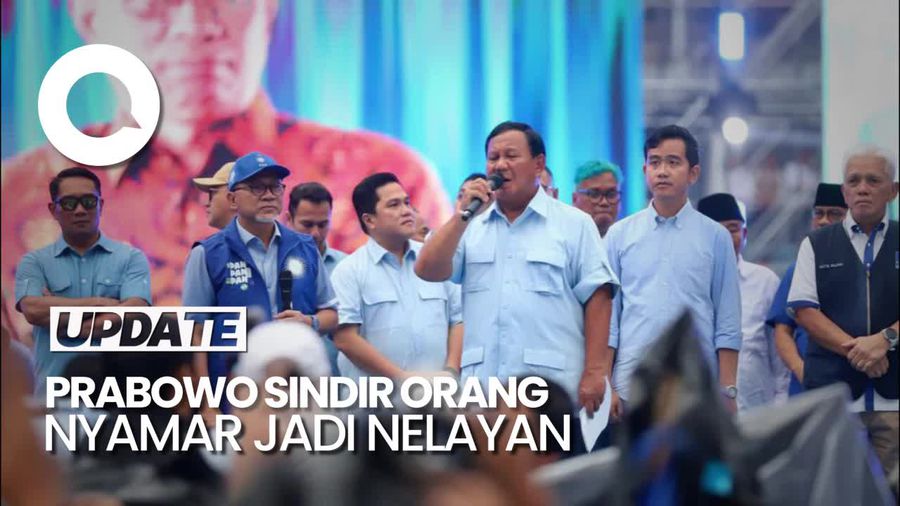 Prabowo Sindir Orang Nyamar Jadi Nelayan Tolak Makan Siang Gratis