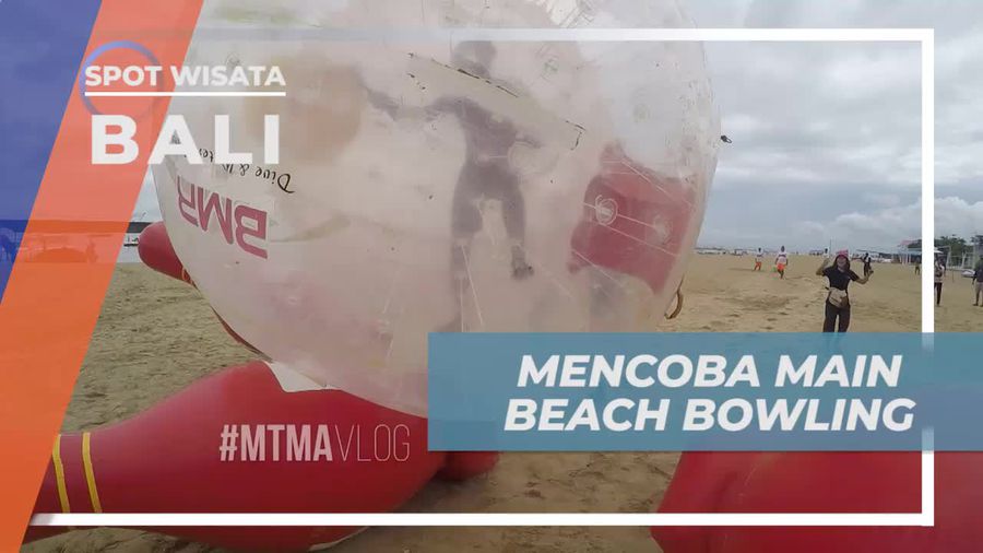 Mencoba Bermain Beach Bowling, Permainan Unik di Pantai Tanjung Benoa Bali
