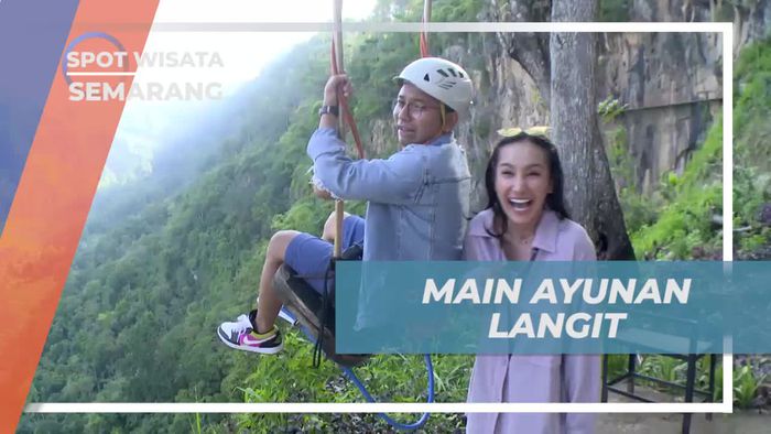 Mencoba Sensasi Bermain Ayunan Langit di Gumuk Reco Sepakung Semarang
