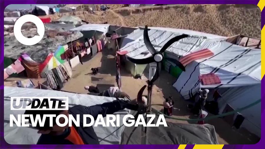 Remaja Gaza Berhasil Ciptakan Sumber Listrik dari Kipas Bekas