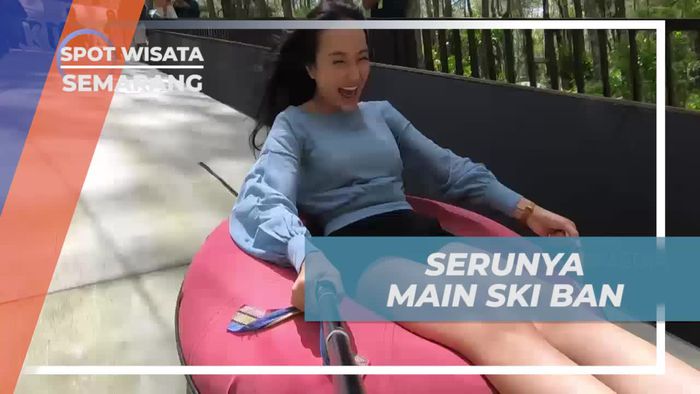 Bermain Ski Ban di Kopeng Treetop Adventure Park Semarang