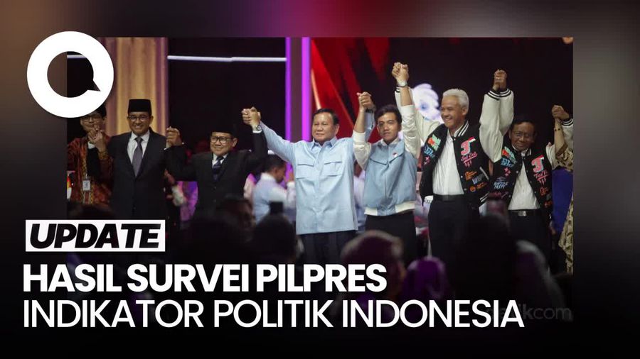 Survei Indikator Analisis Potensi Pilpres 1 Putaran, Prabowo-Gibran 51,8%
