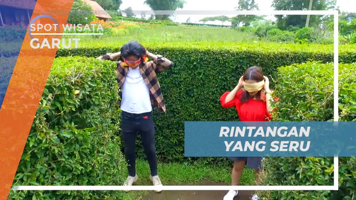 Seru-seruan Adu Cepat Mencari Jalan Keluar di Taman Labirin, Garut