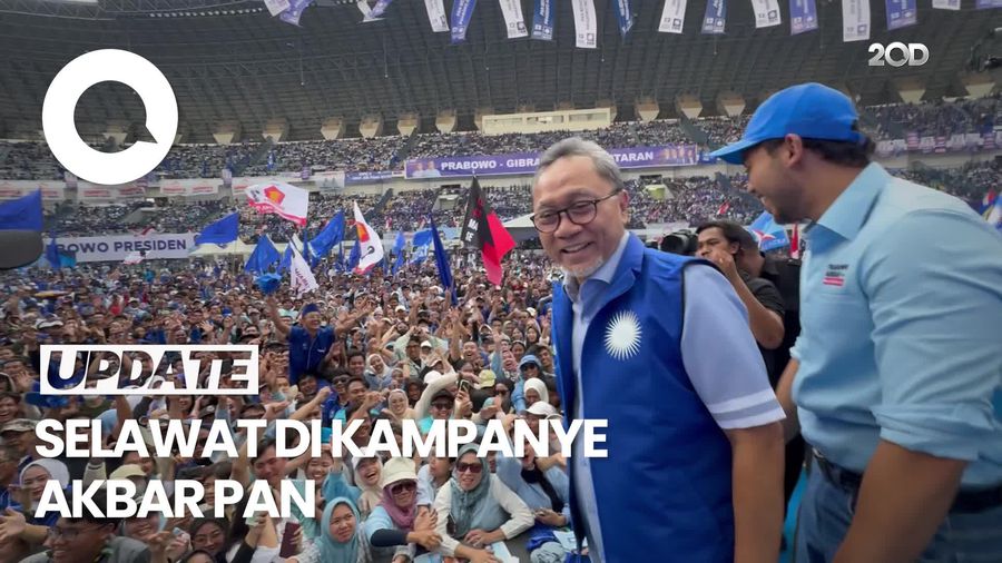 Selawat Bersama Zulhas dan Gus Miftah di Kampanye Akbar PAN