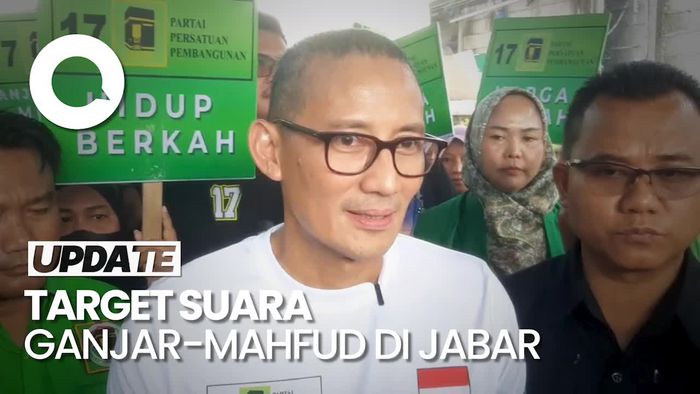 Sandiaga Uno Pede Ganjar-Mahfud Raup 20 Persen Suara di Jabar