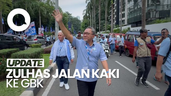 Terobos Macet, Zulhas Jalan Kaki ke Area Kampanye di GBK