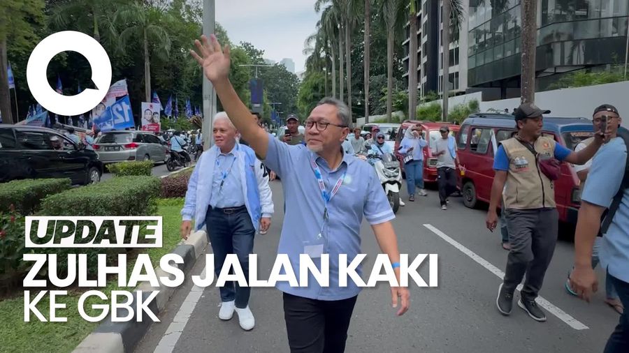 Terobos Macet, Zulhas Jalan Kaki ke Area Kampanye di GBK