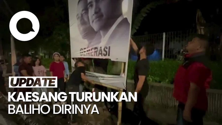 Kaesang Turunkan Baliho Dirinya di Jakbar