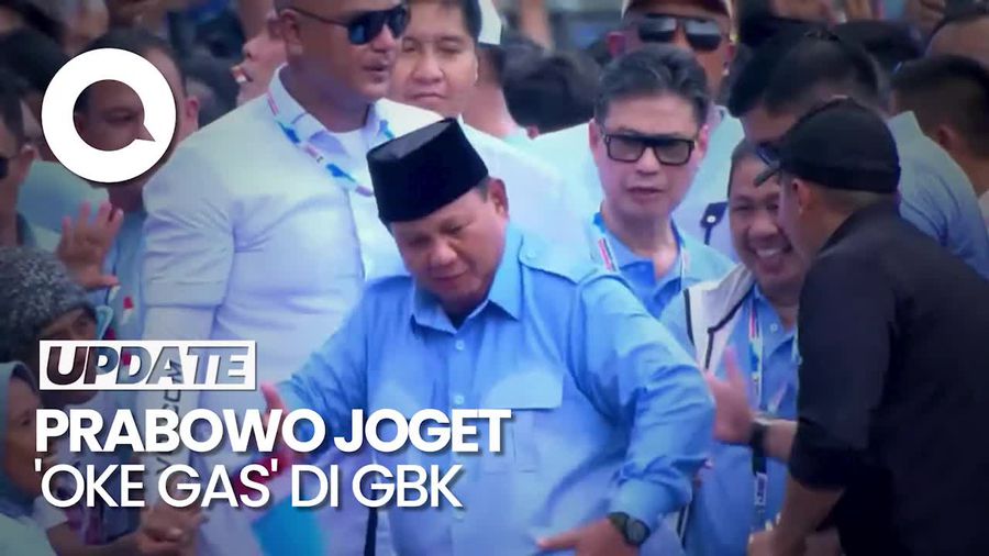 Prabowo Tutup Orasi Kampanye Akbar dengan Joget Oke Gas