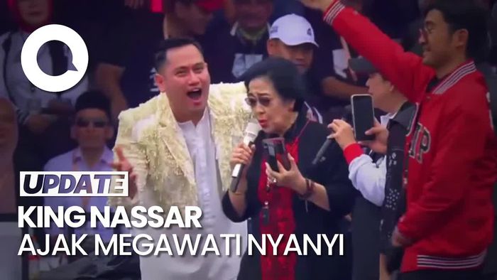 Momen King Nassar Ajak Megawati Nyanyi di Kampanye Akbar Semarang