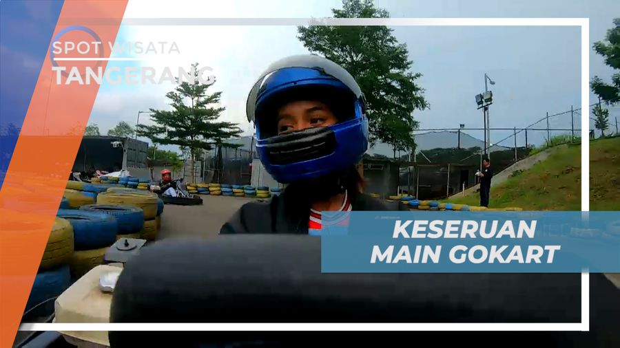 Menikmati Keseruan, Adu Cepat Saling Salip Bermain Gokart, Tangerang