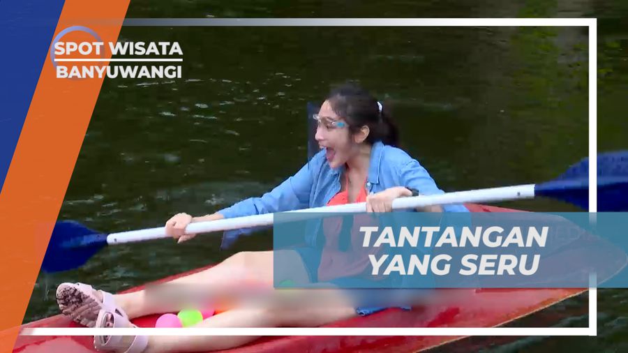 Adu Cepat Selesaikan Tantangan Mengumpulkan Bola, di Pantai Cacalan, Banyuwangi