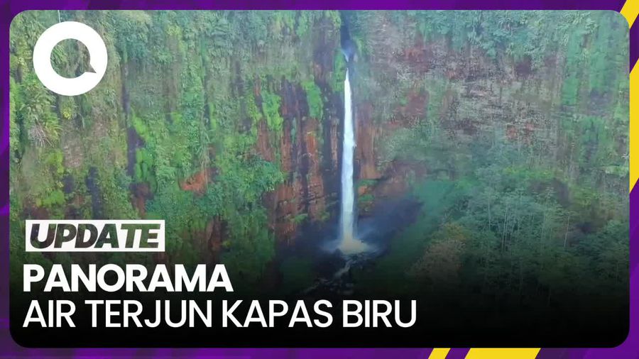 Pesona Air Terjun Kapas Biru di Kaki Gunung Semeru