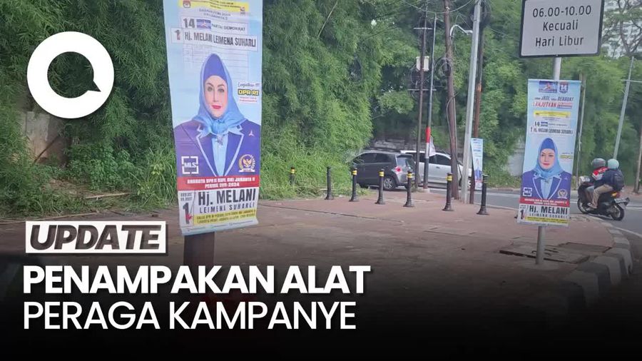 Penampakan Atribut Kampanye di Jakarta saat Hari Pertama Masa Tenang